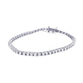 Silver 925 Rhodium Plated 3.3mm Clear CZ Tennis Bracelet
