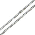 Rhodium Plated 925 Sterling Silver Moissanite Stone 3mm Tennis Necklace