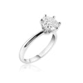 Rhodium Plated 925 Sterling Silver 2 Carat Moissanite Ring