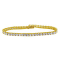 Gold Plated 925 Sterling Silver CZ Tennis Bracelet