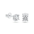 925 Sterling Silver Moissanite Round Push Back Earring